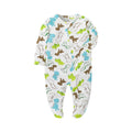 Newborn Footed Pajamas Zipper Girl and Boy Romper Long Sleeve Jumpsuit Cotton Solid White Fashion 0-12 Months Baby Clothes ﻿