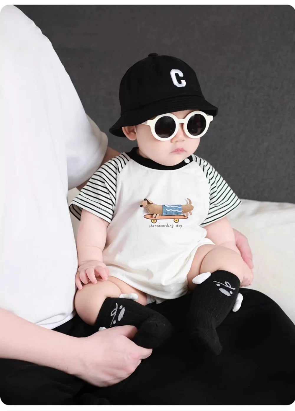 New Summer Newborn Baby Cotton Bodysuit Striped Short Sleeves Onesie 0-2Y Infant Cartoon Baby Boys Girls Jumpsuit