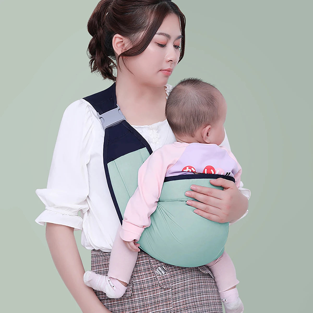 Portable Baby Backpack and Baby Carrier for Outdoor Travel; Horizontal Front Multi-Functional Newborn Bag; Four Seasons Breathable
