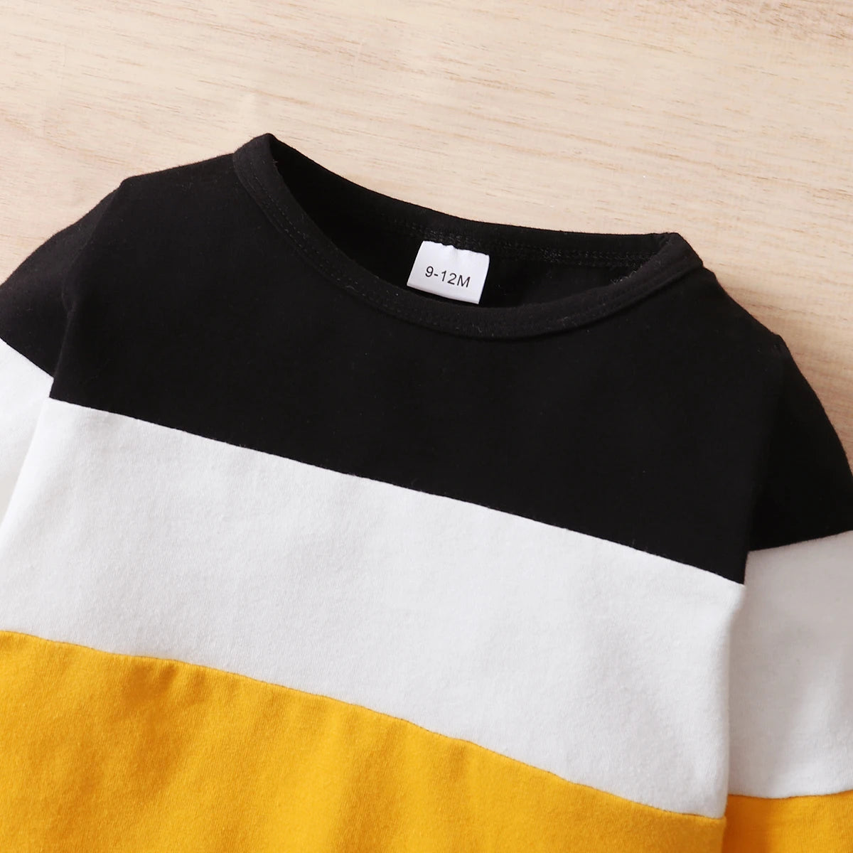 Male Baby Set Round Neck Color blocked Long Sleeve+Pants 2pcs/Set 0-24 Months Male Baby Autumn Sports Style Set