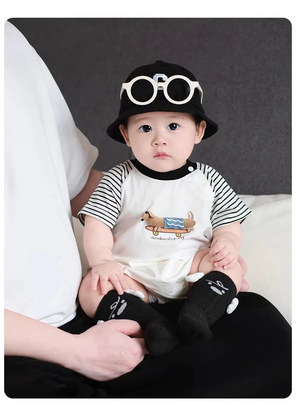 New Summer Newborn Baby Cotton Bodysuit Striped Short Sleeves Onesie 0-2Y Infant Cartoon Baby Boys Girls Jumpsuit