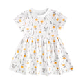 Sanlutoz Summer Short Sleeve Baby Girls Dress Little Kids Dresses Soft Clothing Holiday Casual